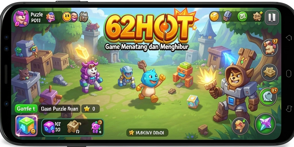 Tampilan gameplay 62HOT yang menantang dan interaktif.