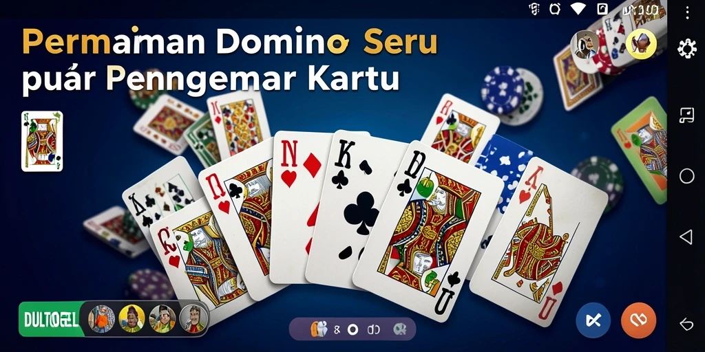 Screenshot gameplay DULTOGEL menampilkan suasana seru permainan Domino.