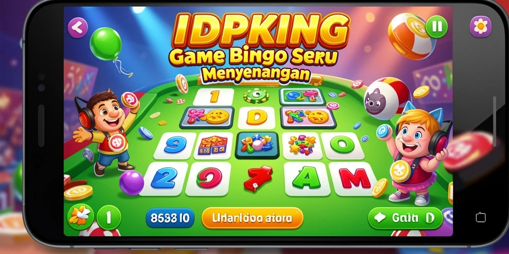 Tampilan gameplay Bingo yang penuh warna dan interaktif.