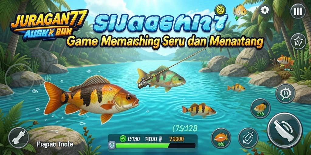 Tampilan gameplay menarik saat menangkap ikan di JURAGAN77.