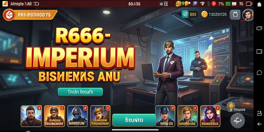 Tampilan gameplay seru di RR666 dengan elemen Tycoon yang menarik.